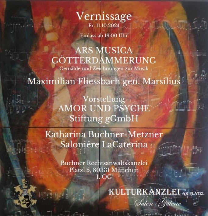 Flyer Vernissage Ars Musica Götterdämmerung